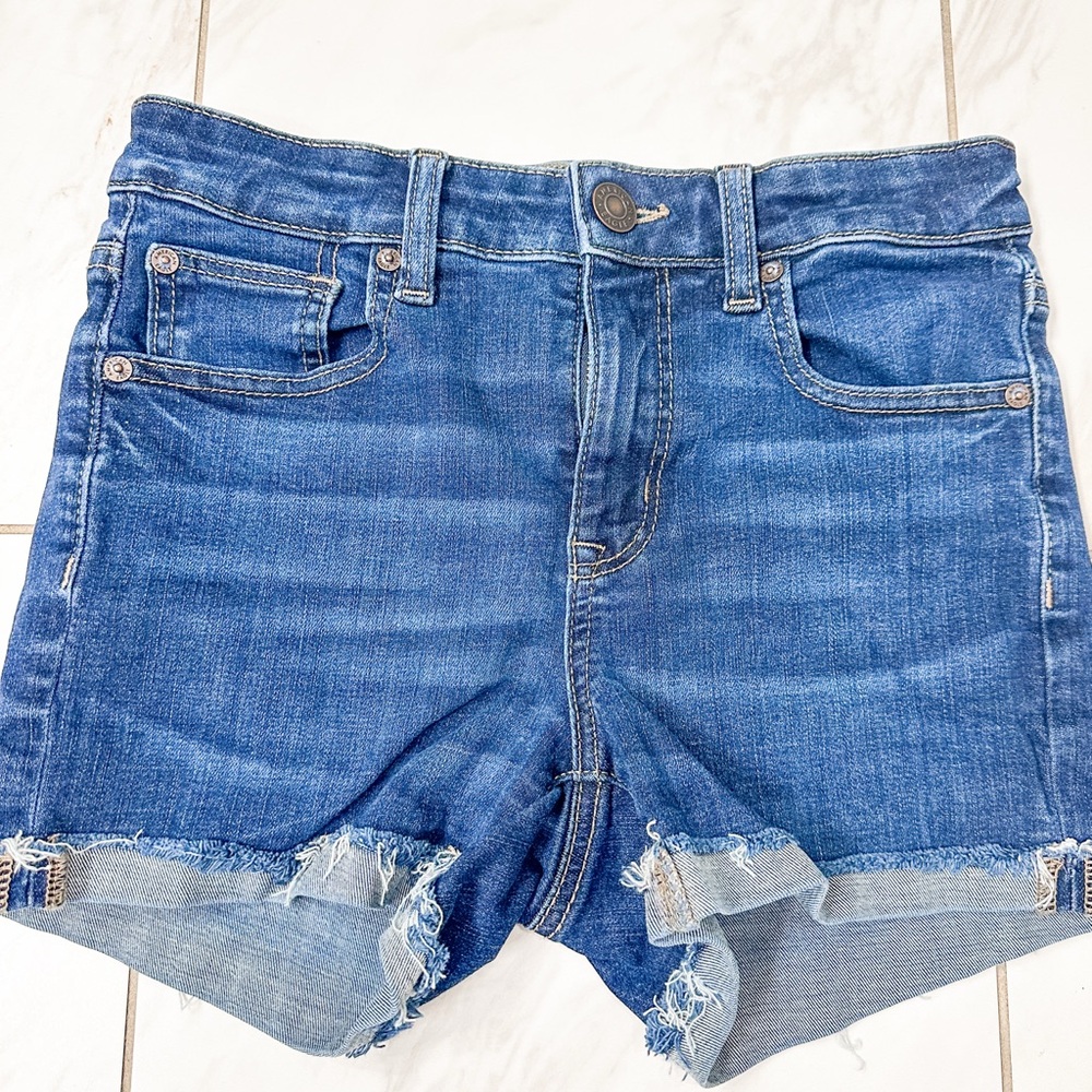 Blue Denim Cutoff Shorts